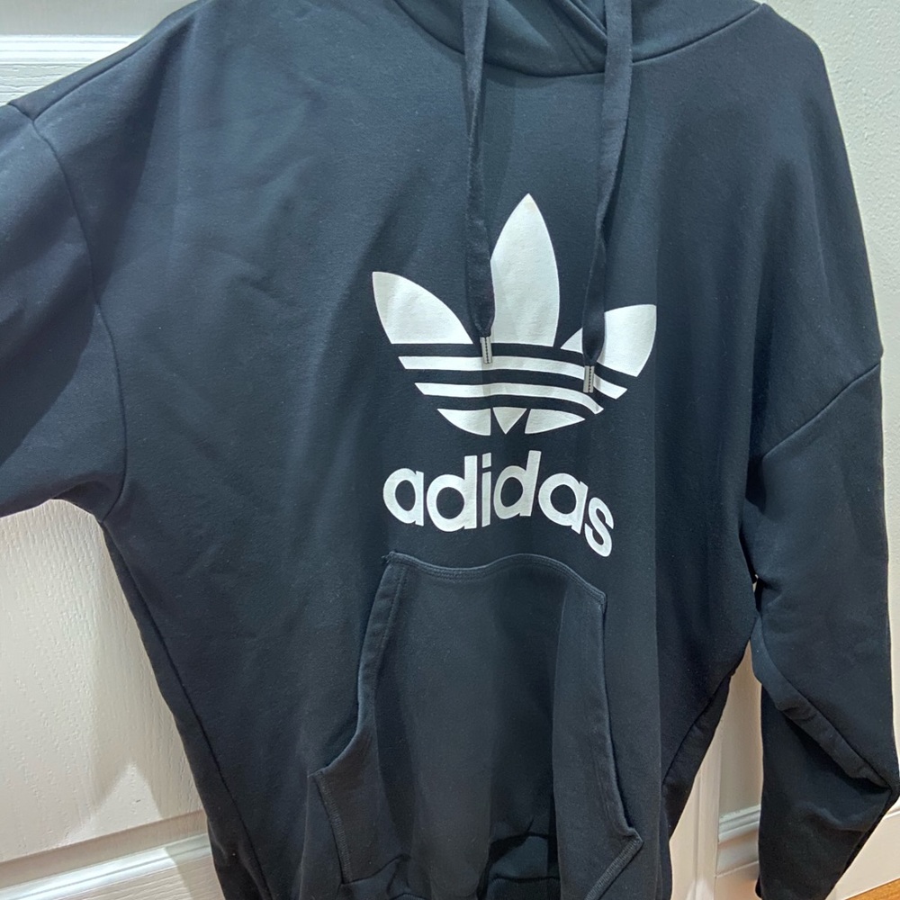 Black trefoil adidas hoodie